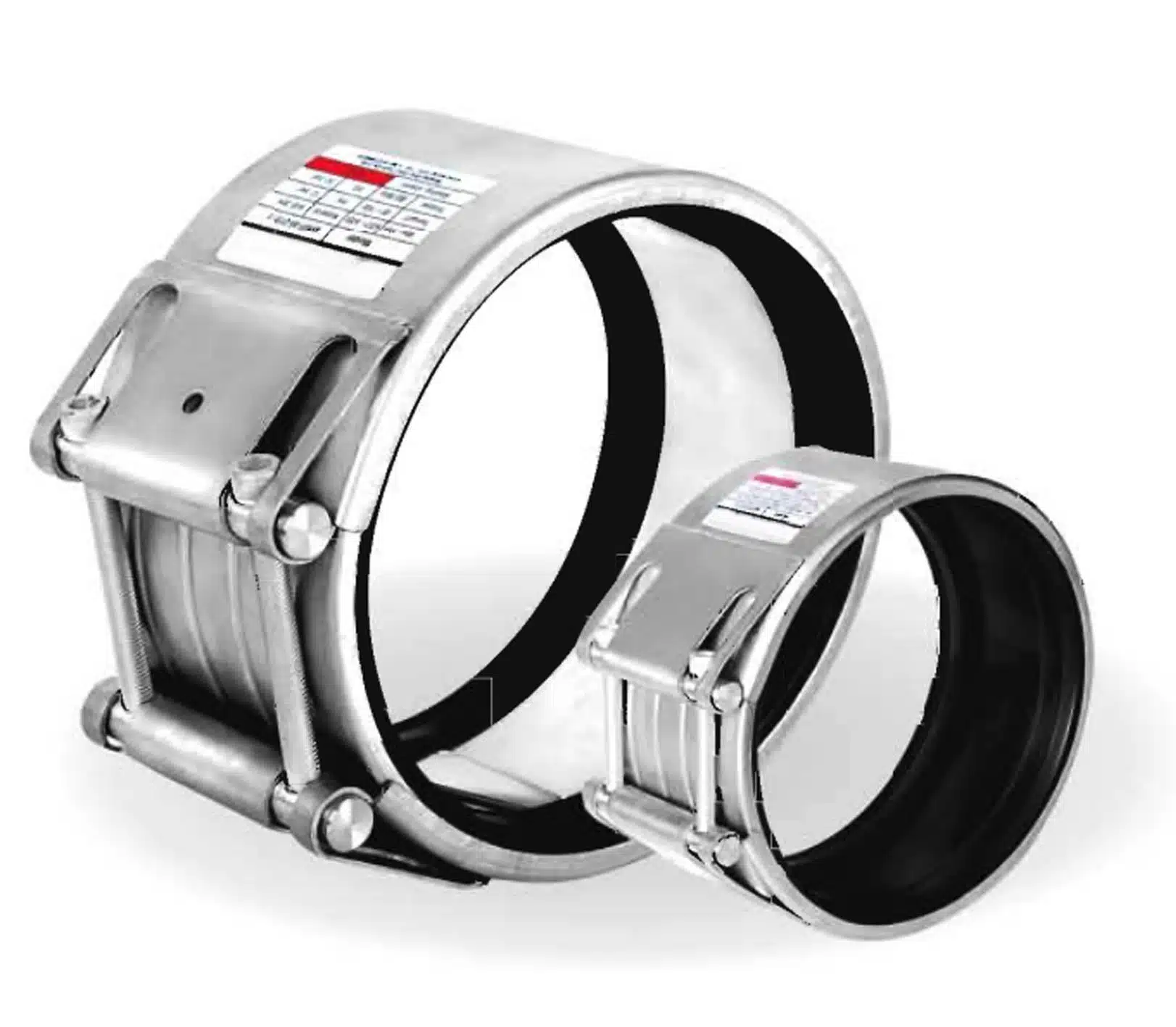 stainless steel pipe coupling for pipe connection which allow for pipe expansion and contraction