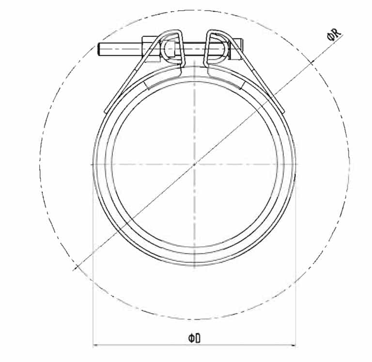 No Axial Restraint Stainless Steel Pipe Coupling-front view