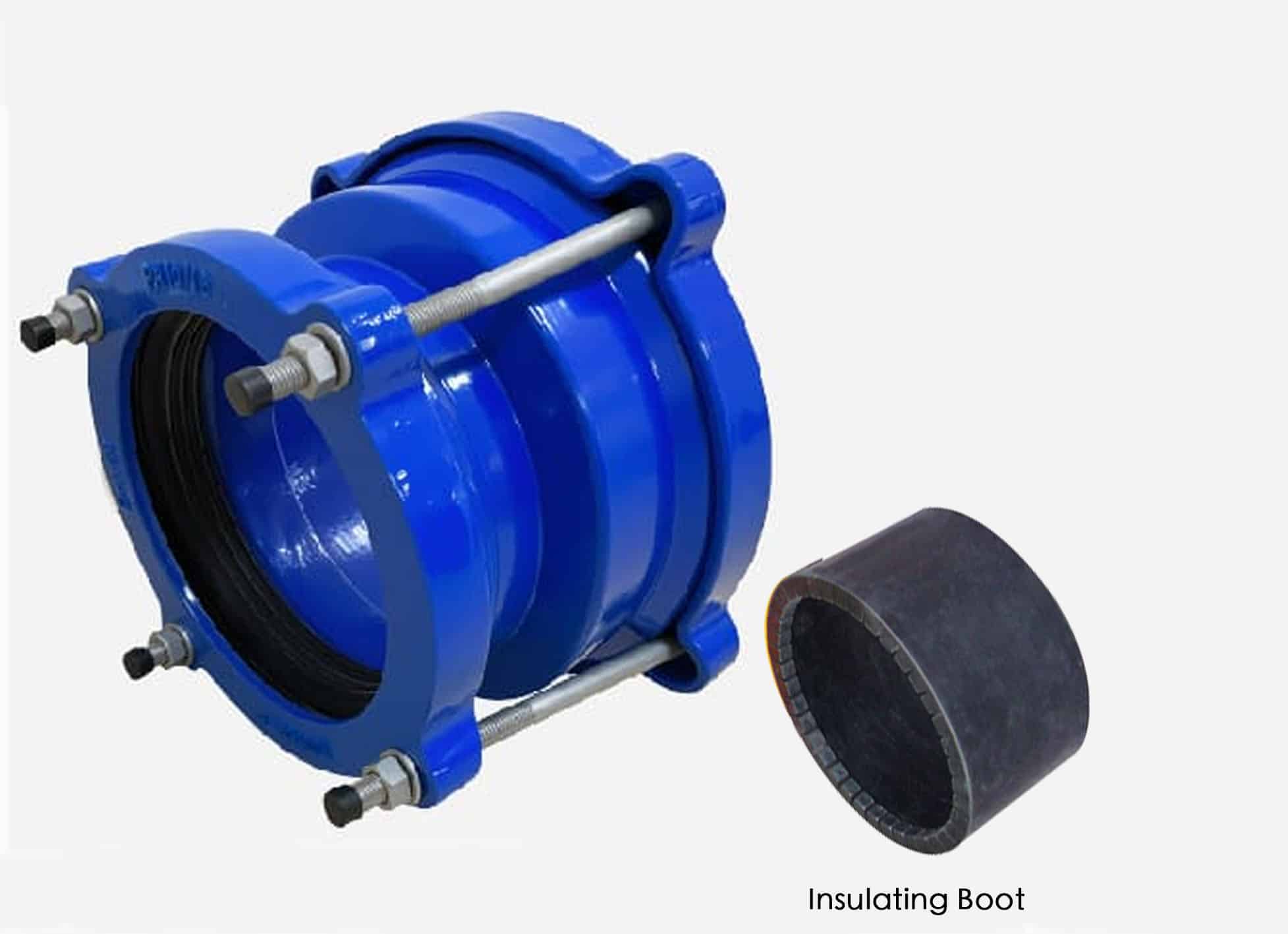 Step Flexible Coupling (for dissimilar outside diameter pipes) with insulating boot