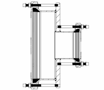 step coupling for large outer diameter difference pipes
