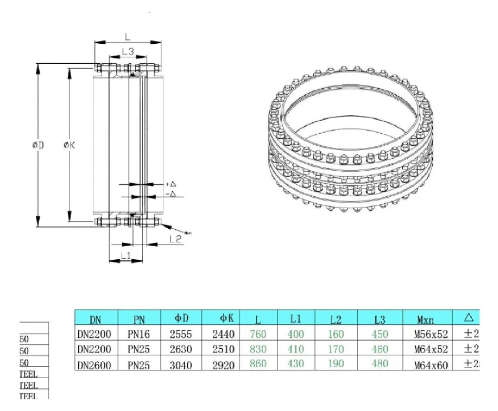 DI dismantling joint drawing