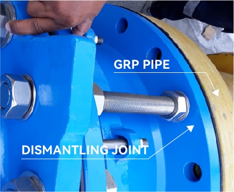 DISMANTLING JOINT CONNECT WITH GRP PIPE