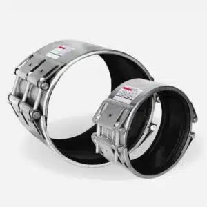 Double bands stainless steel pipe repair coupling for permanent repair with pressure in pipeline