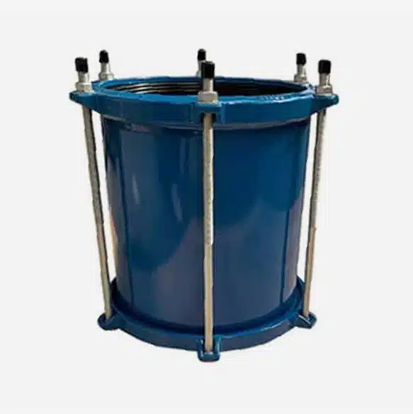 Gibault joint with rapezoidal rubber rings long body for hdpe pipe