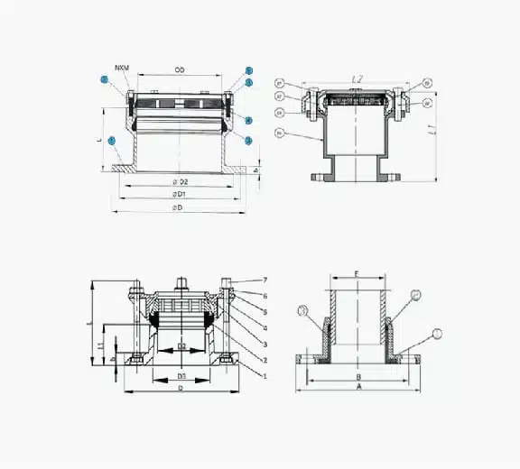 Judberd has many types of flange adaptor that can be selected by customers