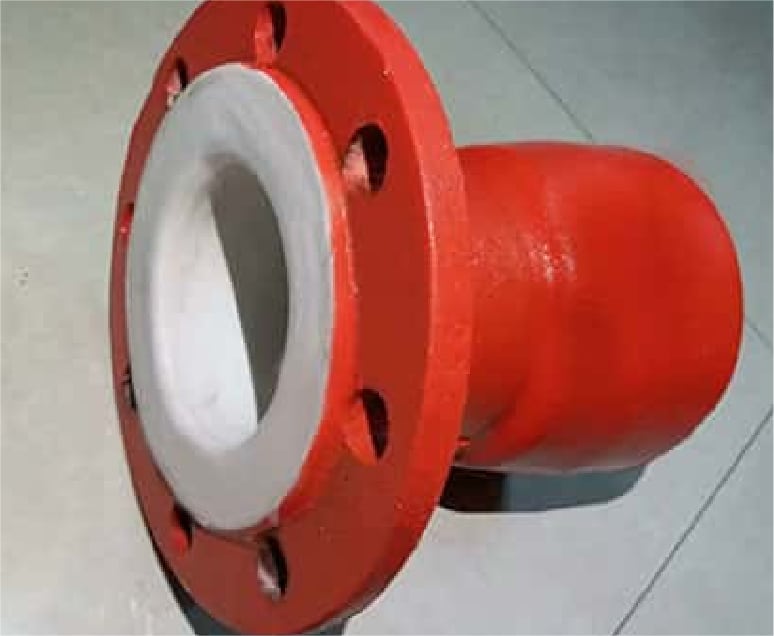 PTFE lining ductile iron pipe fitting FOR CHEMICAL FLUID