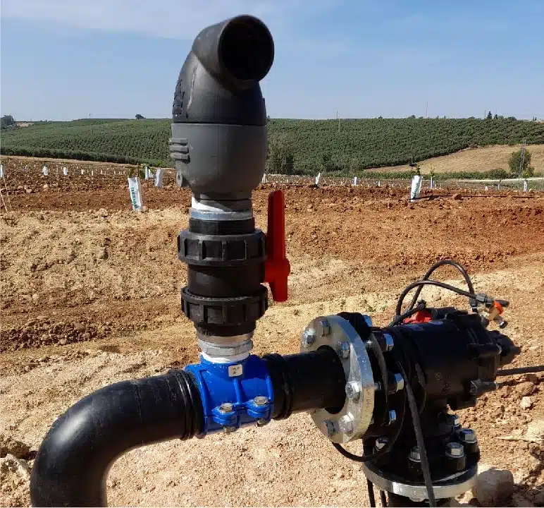 drilling hdpe pipe with a saddle clamp