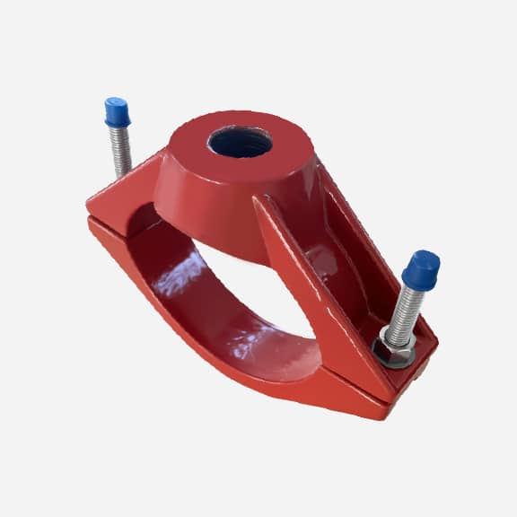 Saddle clamp for ductile iron pipe,with BSP Thread outlet
