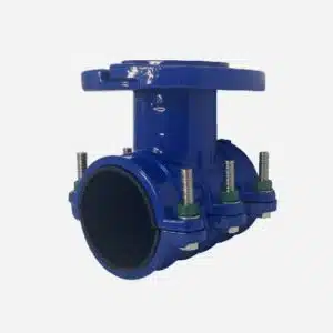 Saddle fittings for PVC and PE pipe or Iron pipe with loose flange outlet