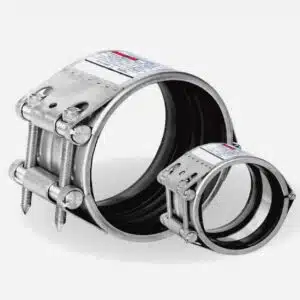 Single band stainless steel pipe repair coupling for permanent repair with pressure in pipeline