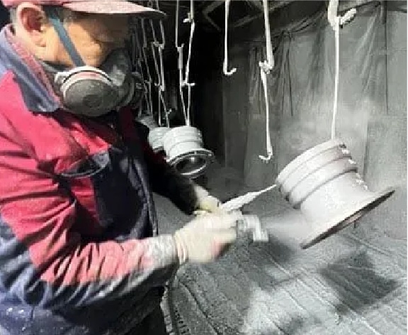 Step 17 Zinc spraying