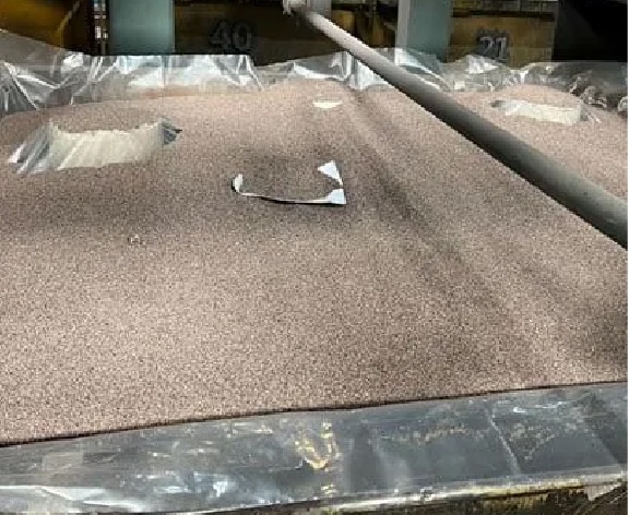 Step 9 Cover lost foam moulds by sands