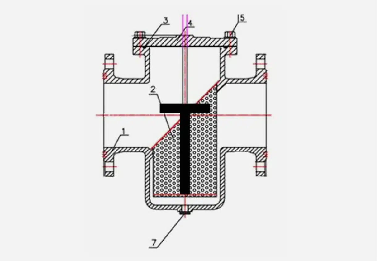 T strainer shape diagram