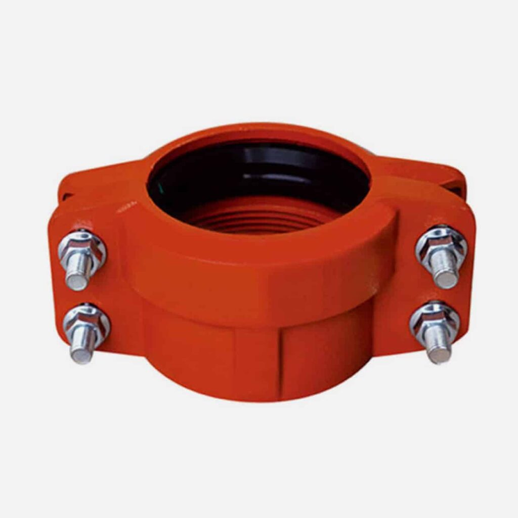 Transition coupling for HDPE pipe to Steel pipe