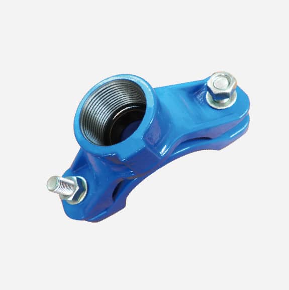 Wide range saddle clamp for ductile iron pipe, steel pipe, GRP pipe etc,not suitable for HDPE and PVC pipe