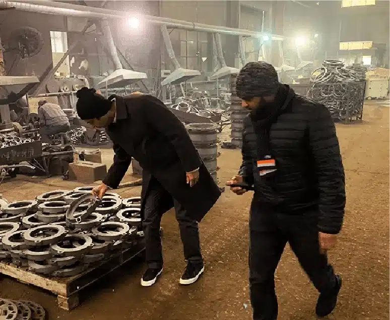 ductile iron coupling production process POLISING AND COARSE SHOT BLASTING