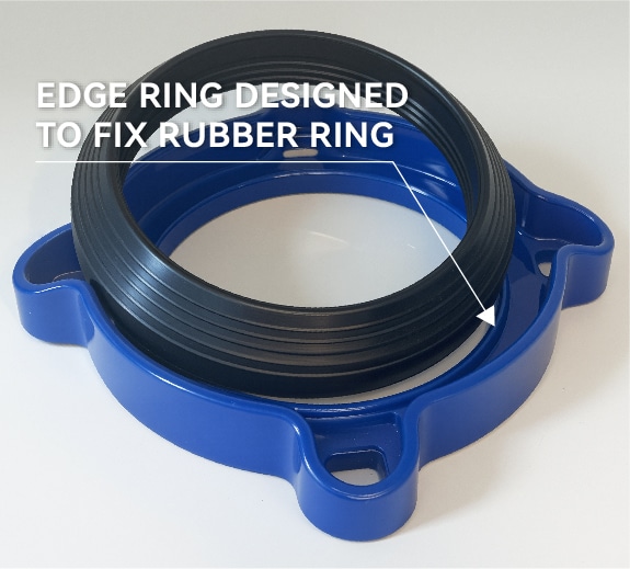 edge ring designed to fix rubber ring