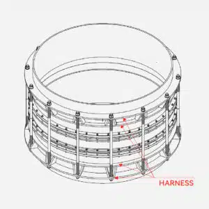 mechanical coupling joint with harness