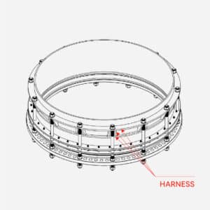 restrained flange adaptor with harness