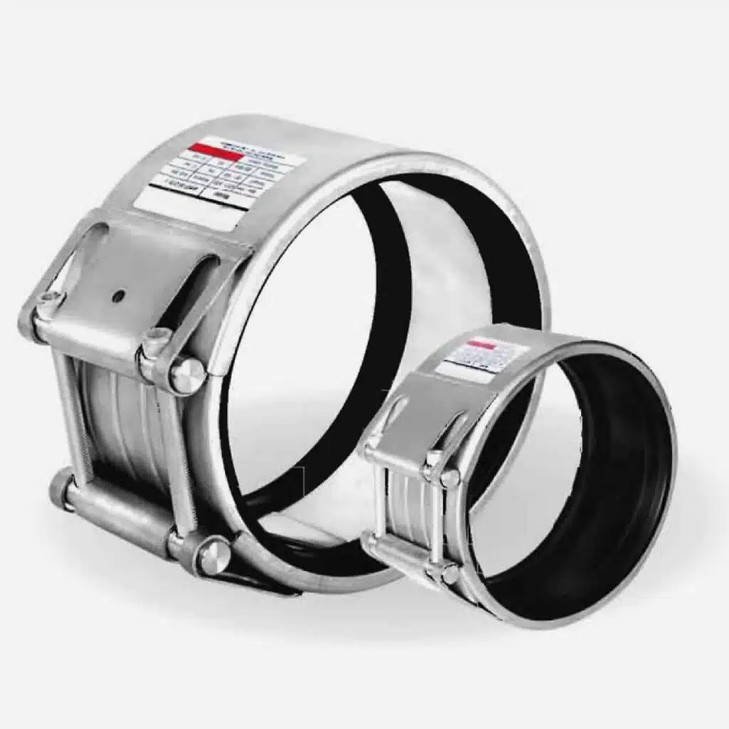 stainless steel pipe coupling for pipe connection which allow for pipe expansion and contraction