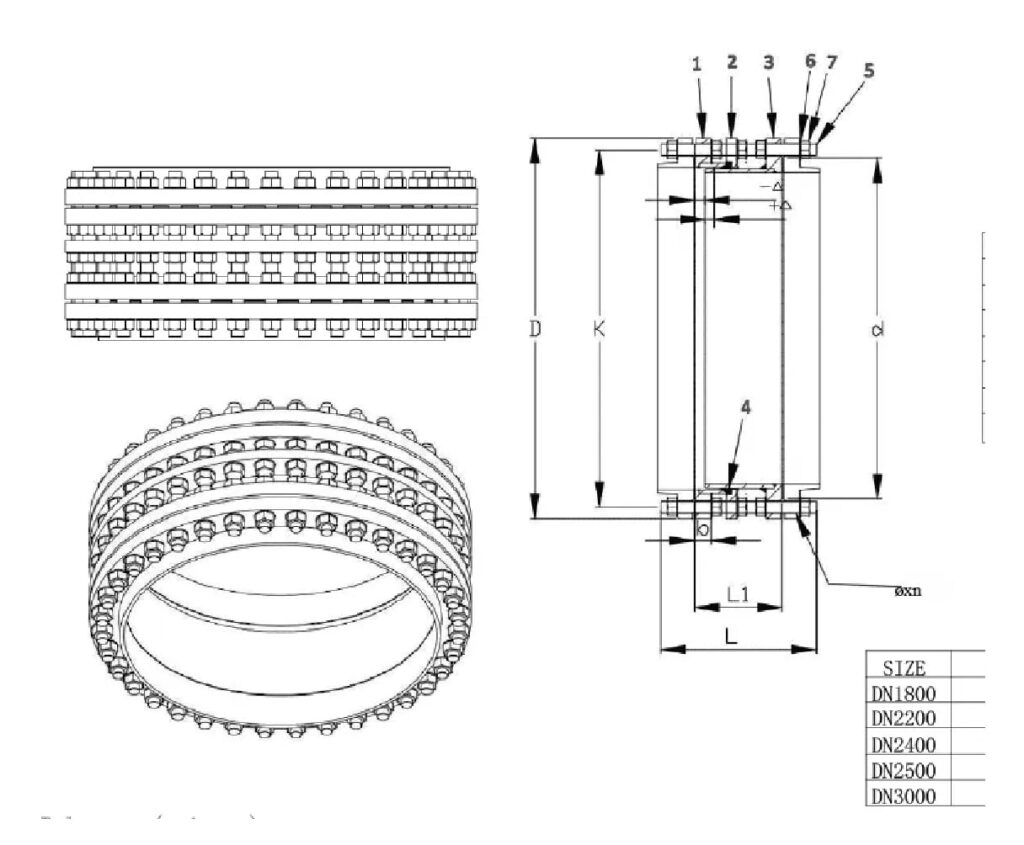 steel dismantling joint drawing