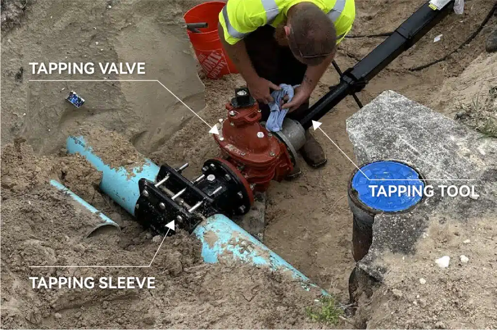 tapping sleeve parts tapping valve tapping tool