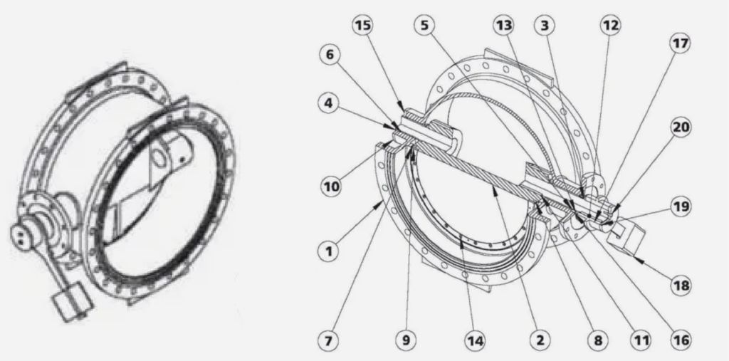 tilting check valve diagram