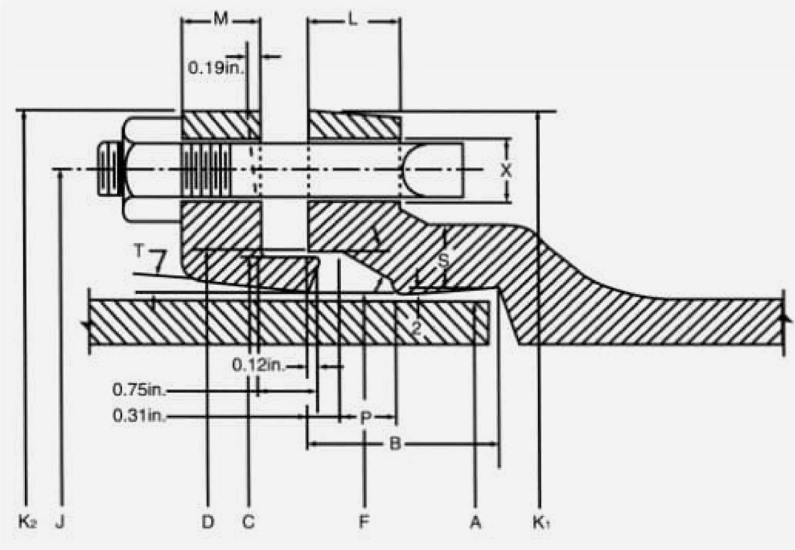 AWWA C153 Mechanical Joint Fittings connection diagram