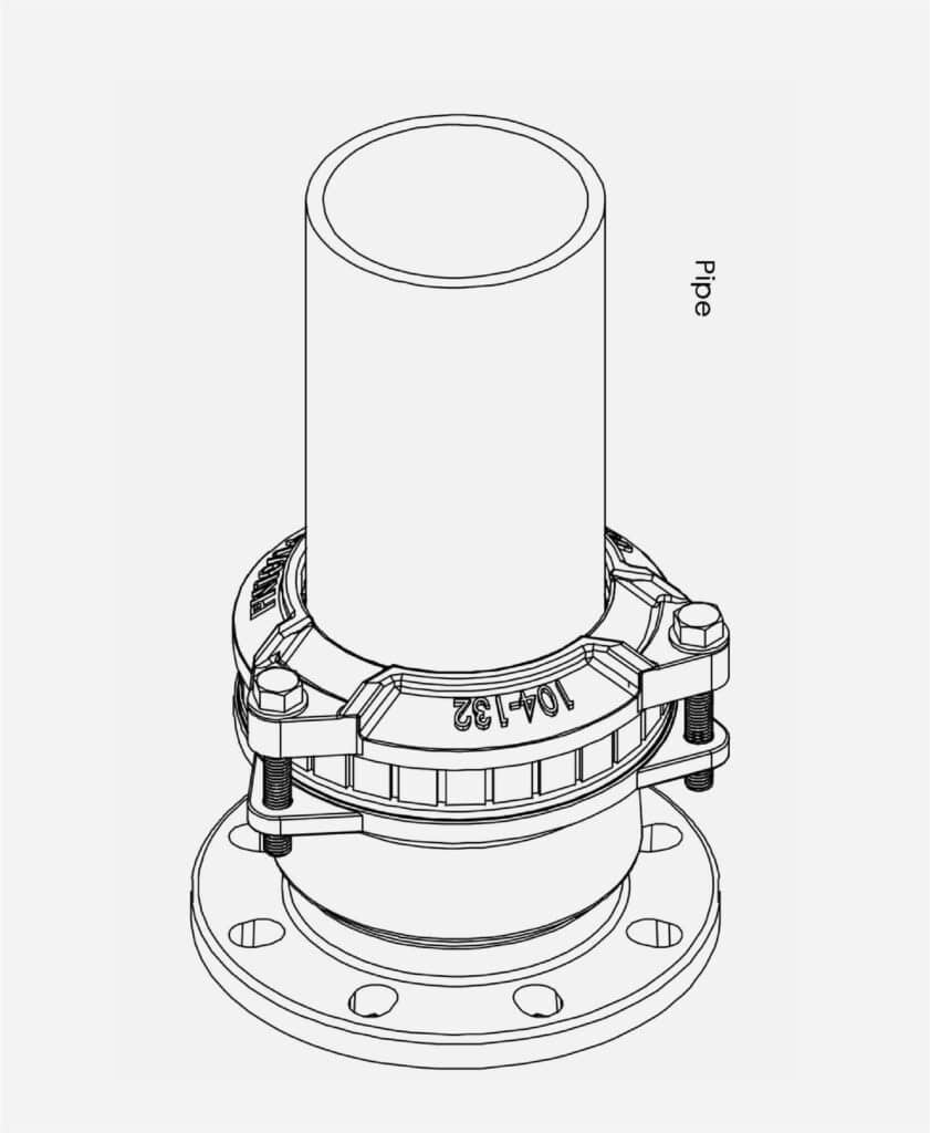 Aquagrip Flange Adaptor installation step 5