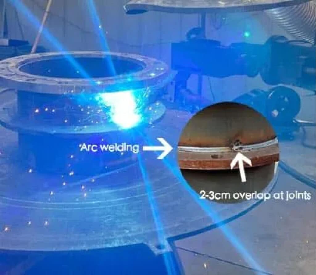 Arc welding for ms dismantling joint
