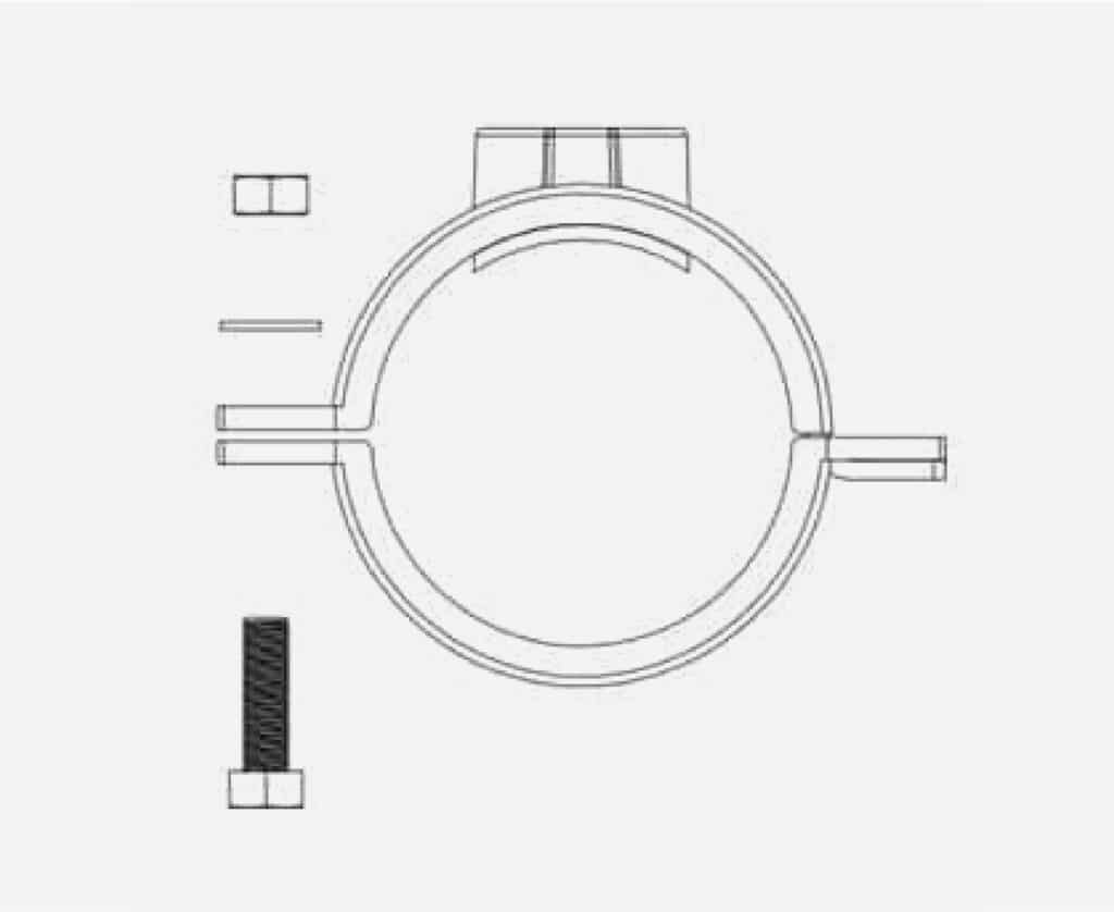 DI Saddle Clamp for PVC and HDPE pipe installation instruction step1