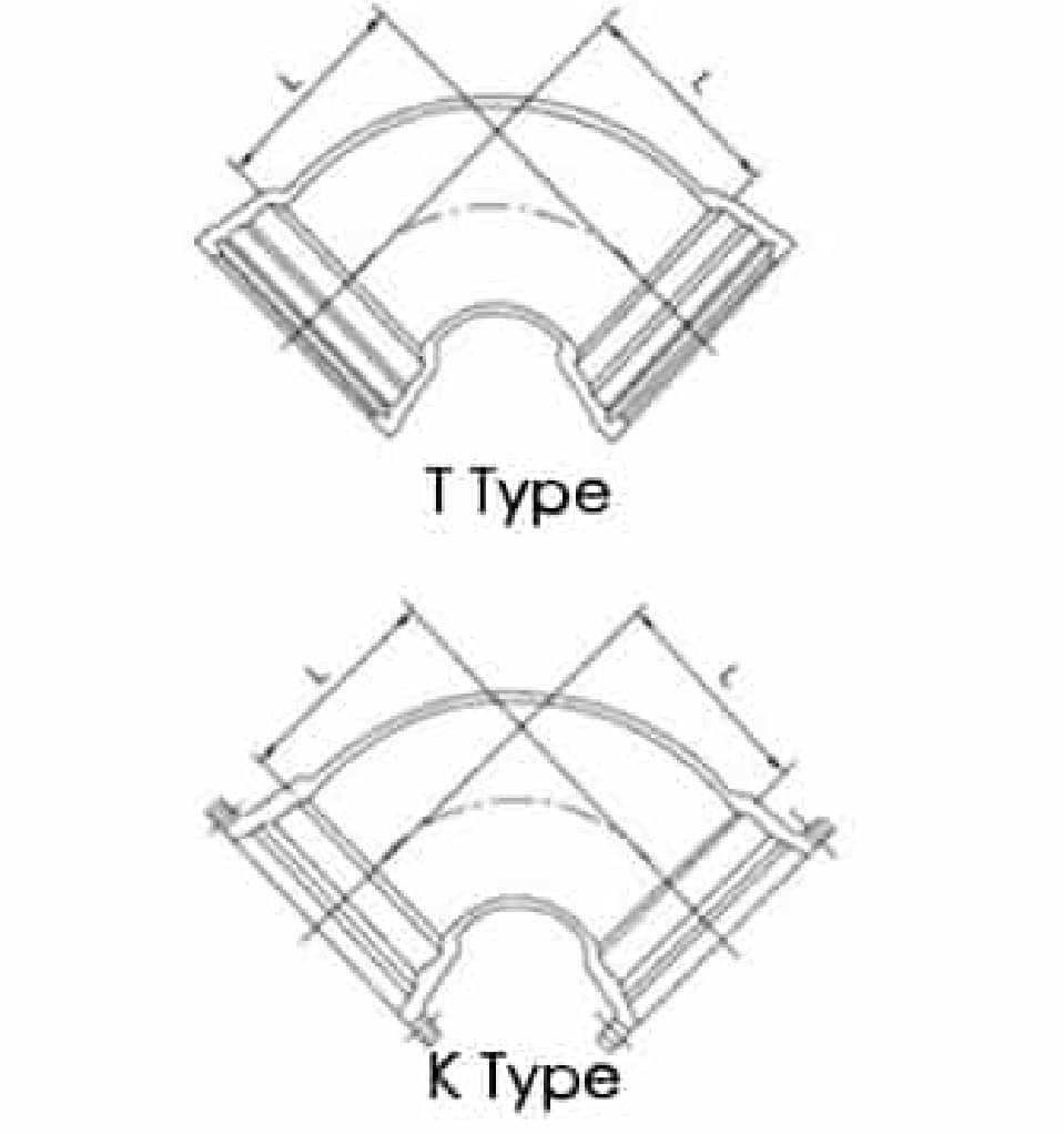 Double Socket 90° Bend Drawing