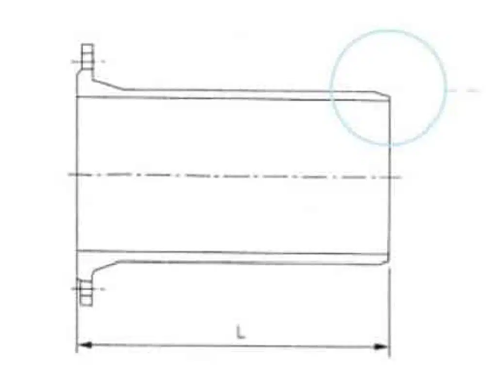 Flanged Spigot Drawing