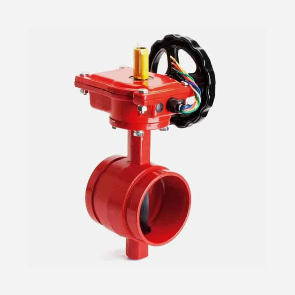 Groove butterfly valve