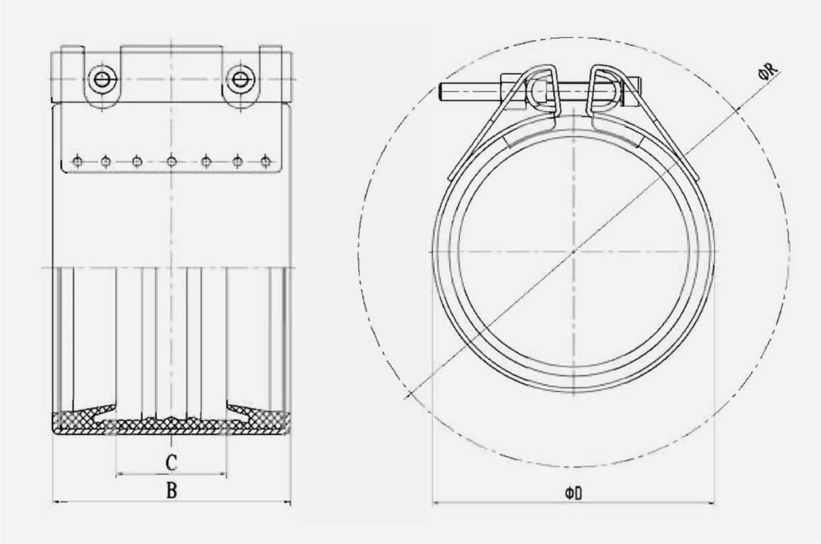 No Axial Restraint Stainless Steel Pipe Coupling