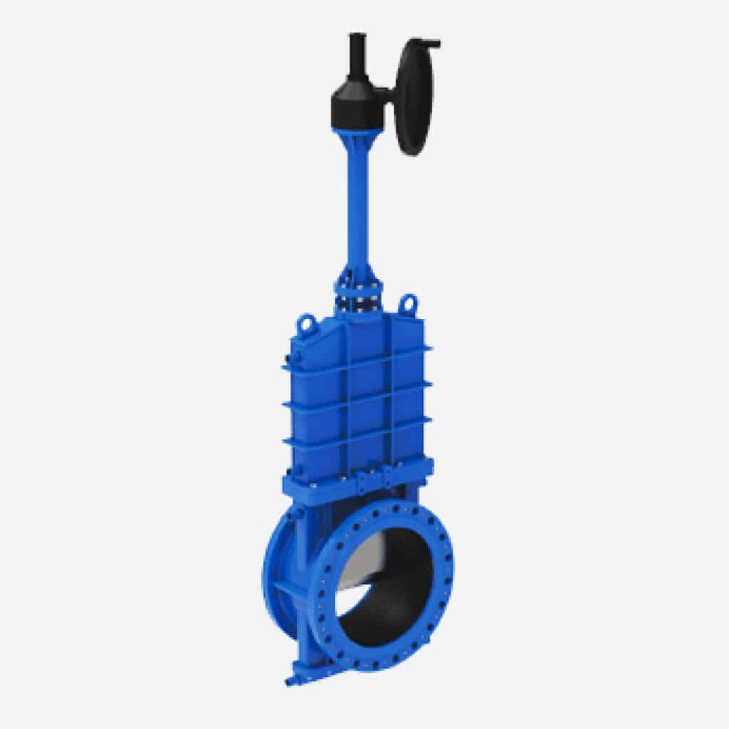 Resilient Seated Bidirectional High Pressure Bonneted Flanged Gear Operated Rising Stem Knife Gate Valve for Abrasive Application