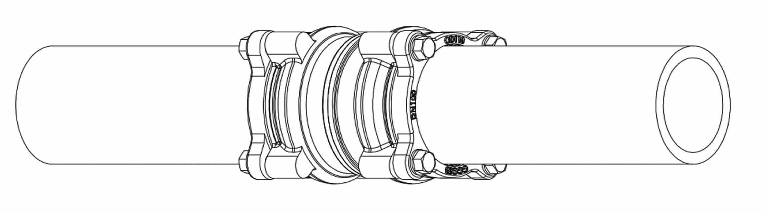 Restrained Coupling for HDPE Pipe Sr No. JC009 Installation Instruction step 7