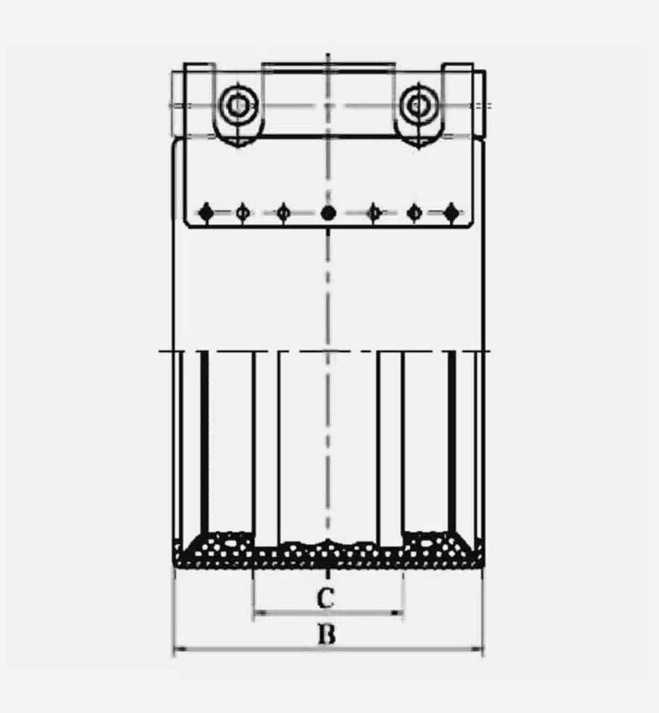 Restraint Stainless Steel Pipe Coupling drawing front view