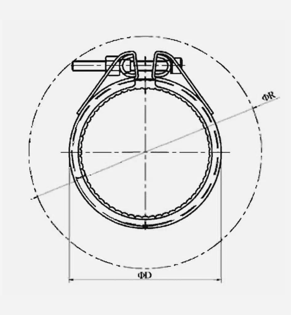 Restraint Stainless Steel Pipe Coupling drawing side view