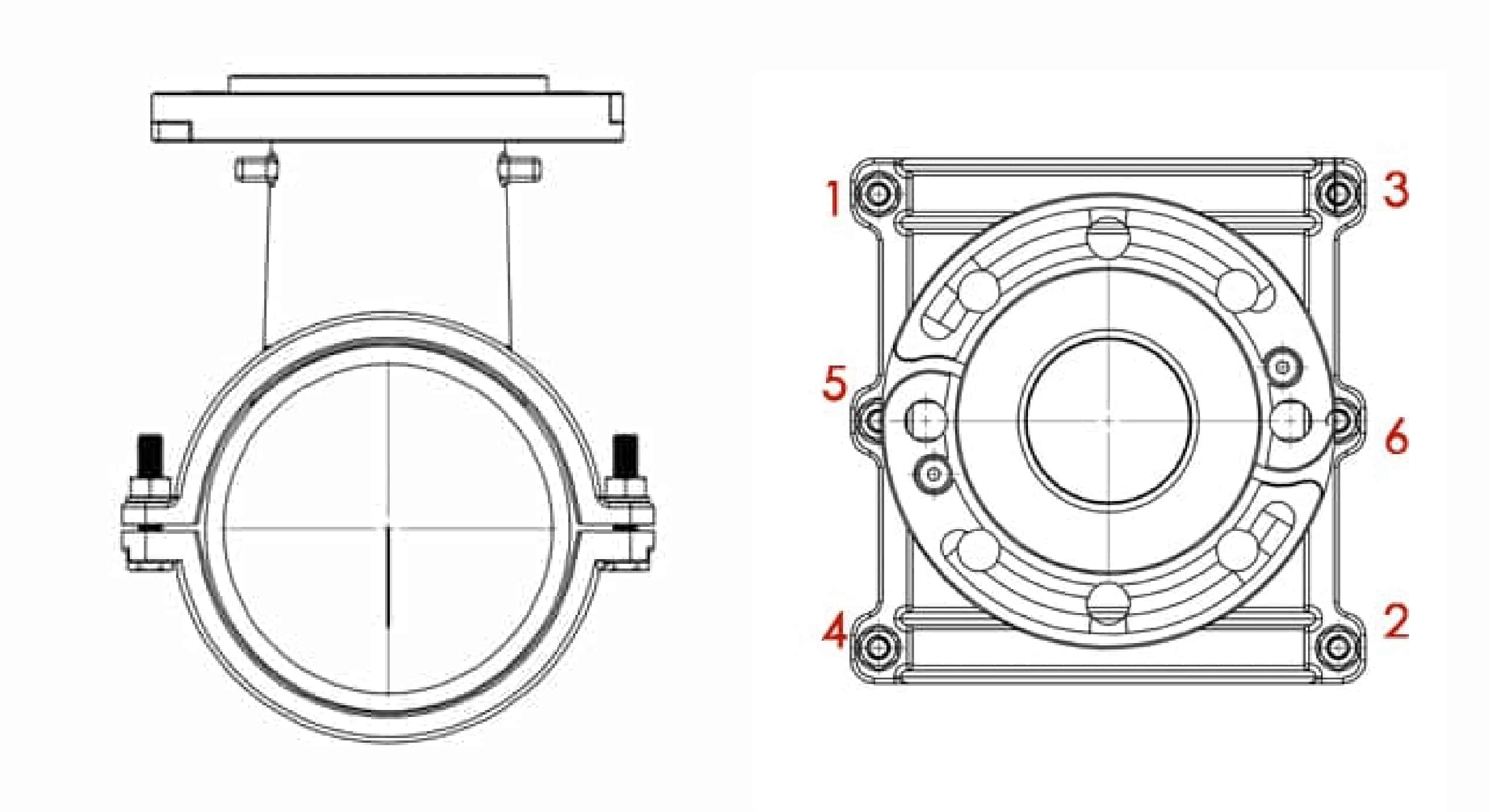 Saddle Clamp for HDPE and PVC Pipe with Loose Flange Outlet Installation Instruction Step 3