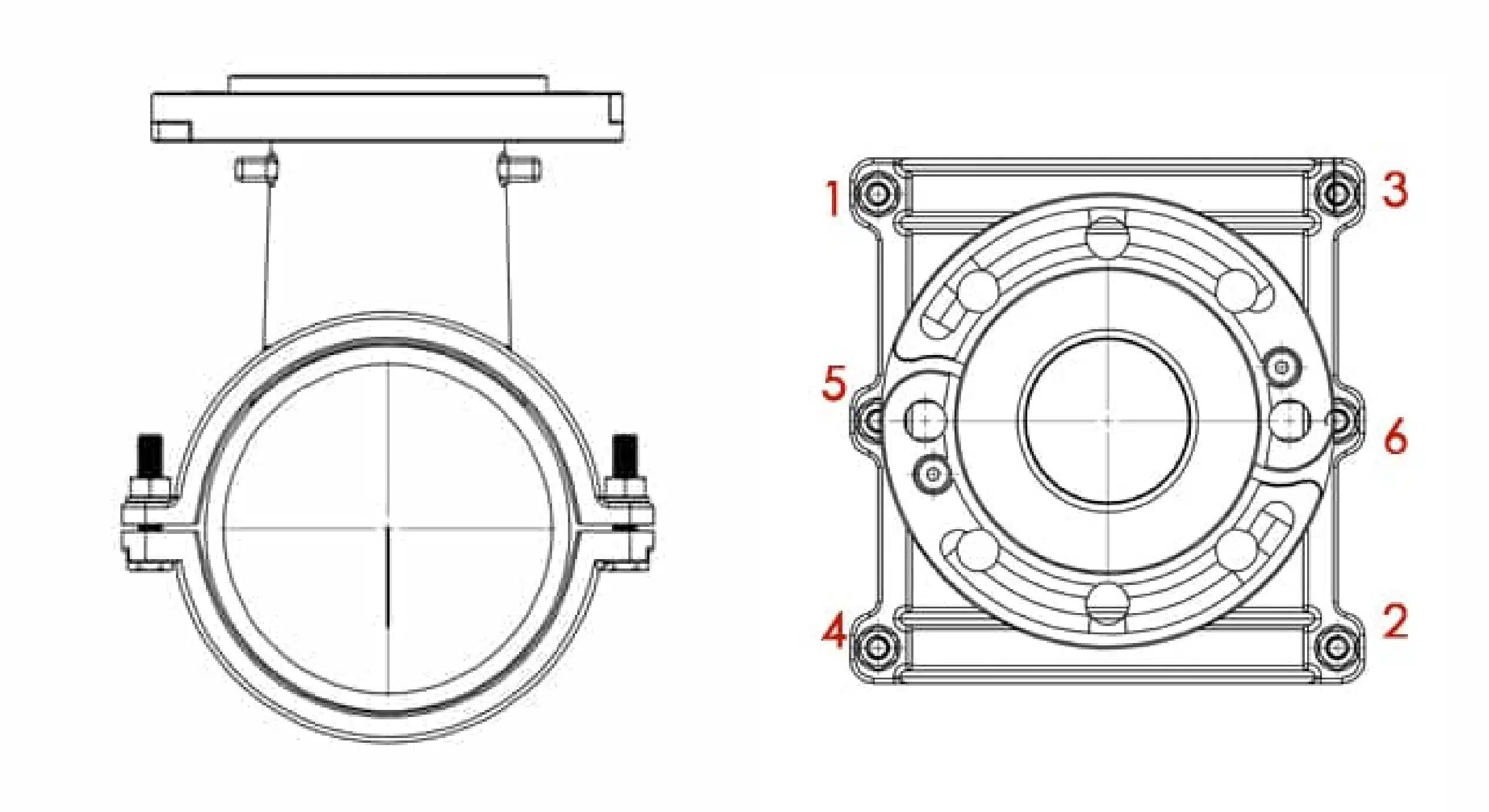 Saddle Clamp for HDPE and PVC Pipe with Loose Flange Outlet Installation Instruction Step 3