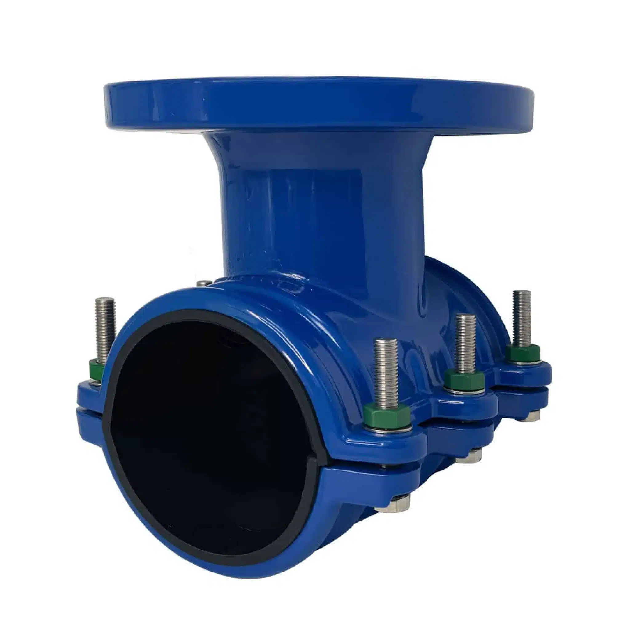 Saddle Clamp for PVC and HDPE pipe Flange Outlet 1