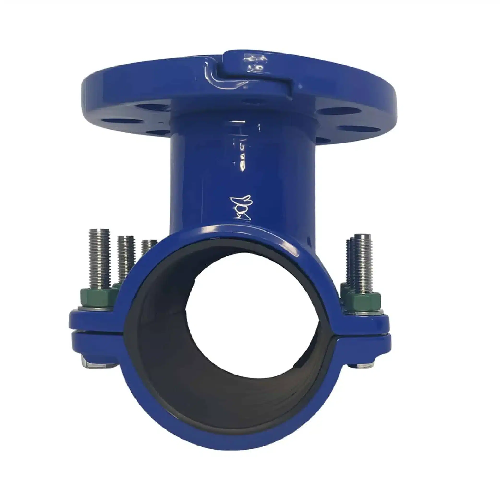 Saddle clamp with loose flange outlet 3
