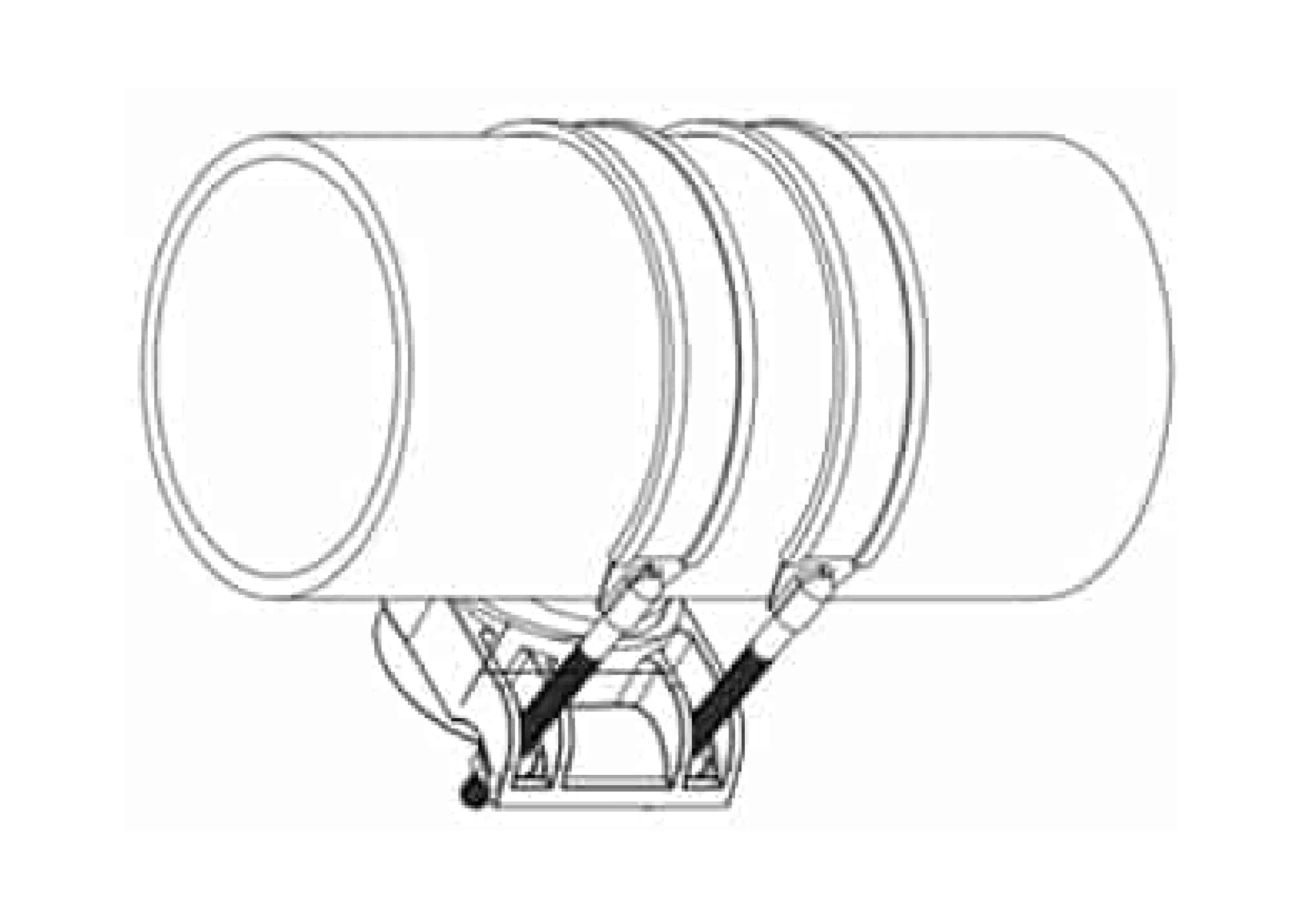 Tapping saddle with thread outlet-double bands or multiple bands for big size pipes installation instruction Step 5