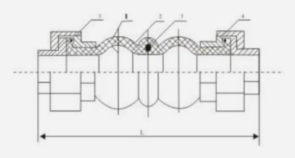 Thread Union Rubber Joint Drawing