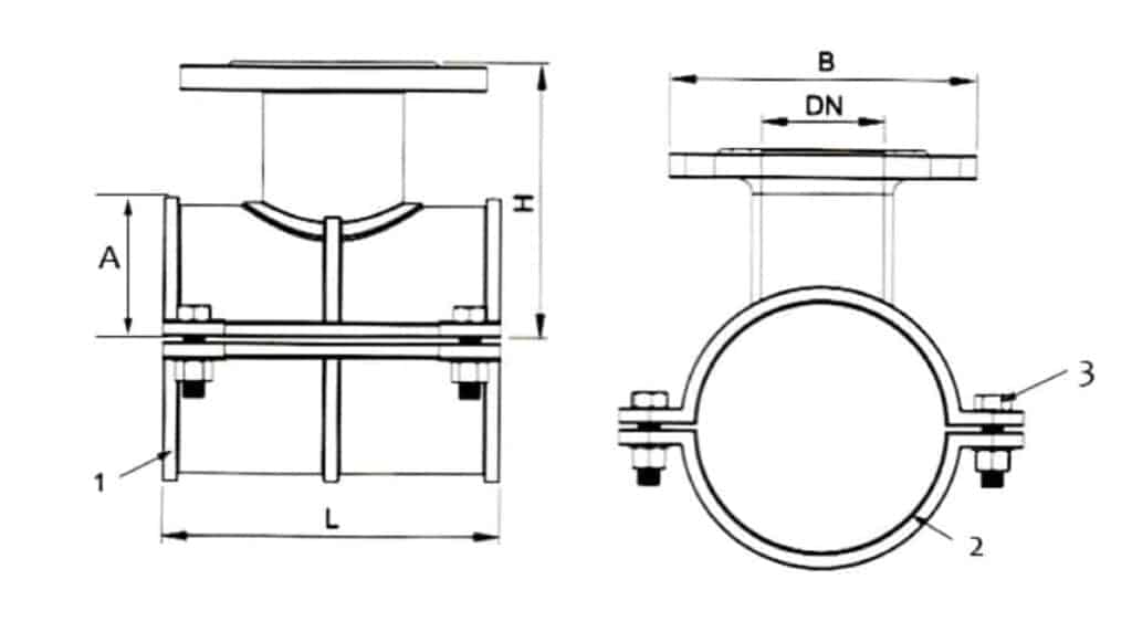 Water Main Tapping Saddle Drawing
