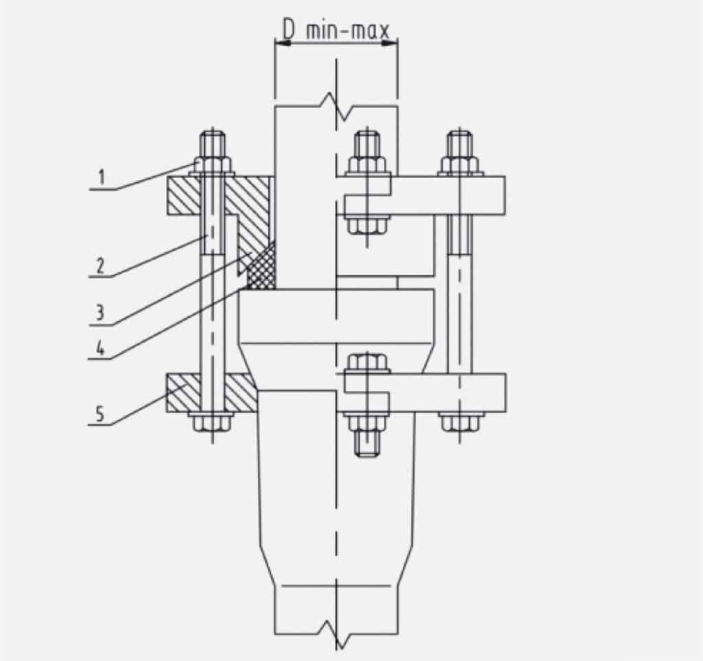 bell clamps drawing
