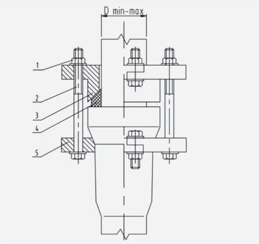 bell clamps drawing