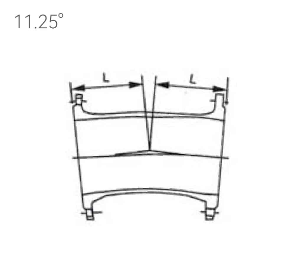 flanged 11.25 degree elbow drawing