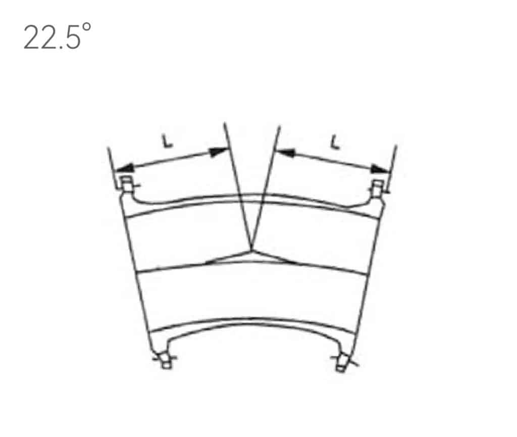 flanged 22.5 degree elbow drawing